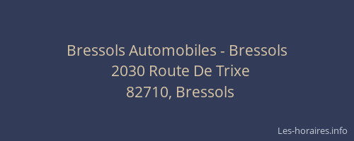 Bressols Automobiles - Bressols