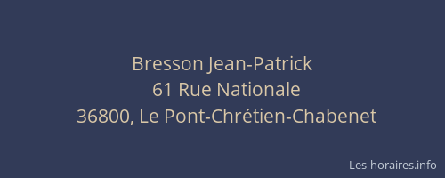 Bresson Jean-Patrick