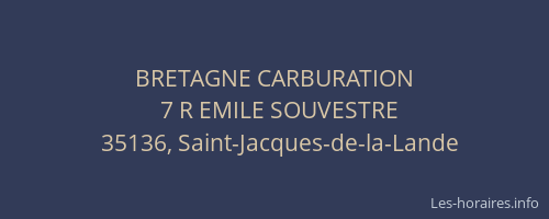 BRETAGNE CARBURATION