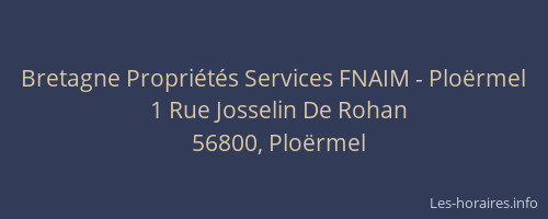 Bretagne Propriétés Services FNAIM - Ploërmel
