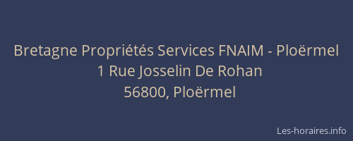 Bretagne Propri&eacute;t&eacute;s Services FNAIM - Plo&euml;rmel