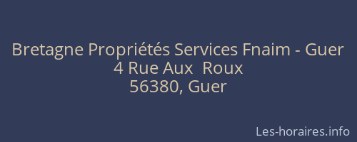 Bretagne Propriétés Services Fnaim - Guer