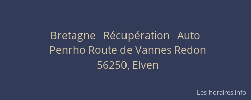 Bretagne   R&eacute;cup&eacute;ration   Auto