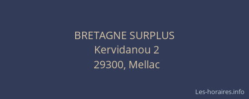 BRETAGNE SURPLUS