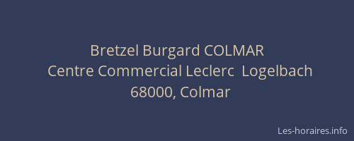 Bretzel Burgard COLMAR