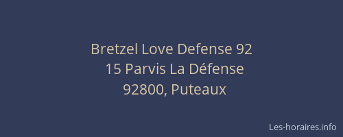 Bretzel Love Defense 92
