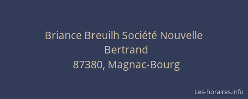 Briance Breuilh Société Nouvelle