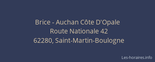 Brice - Auchan C&ocirc;te D'Opale