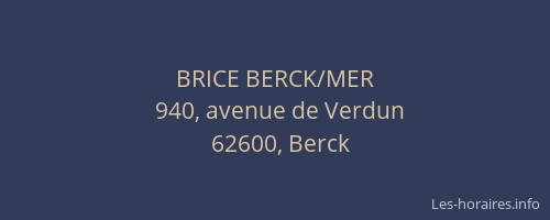 BRICE BERCK/MER