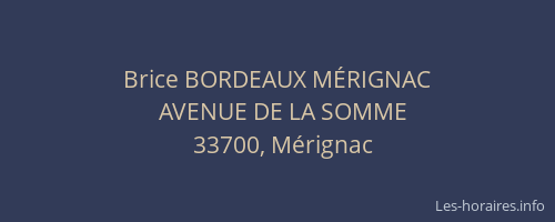 Brice BORDEAUX MÉRIGNAC
