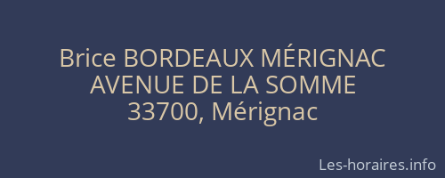 Brice BORDEAUX MÉRIGNAC