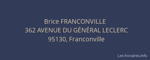 Brice FRANCONVILLE