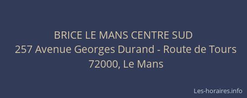 BRICE LE MANS CENTRE SUD