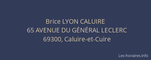 Brice LYON CALUIRE