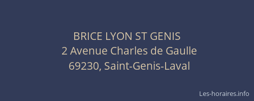 BRICE LYON ST GENIS