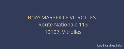 Brice MARSEILLE VITROLLES