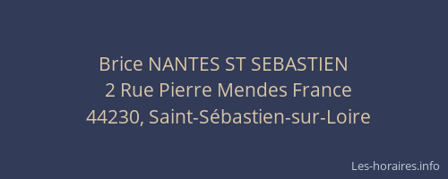 Brice NANTES ST SEBASTIEN