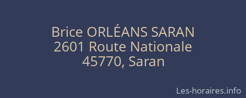 Brice ORLÉANS SARAN