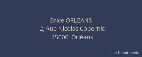 Brice ORLEANS