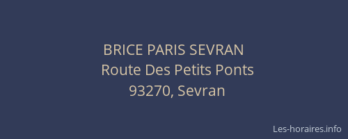 BRICE PARIS SEVRAN