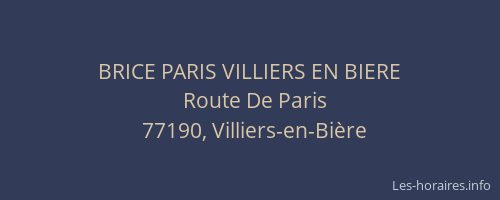 BRICE PARIS VILLIERS EN BIERE