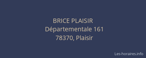 BRICE PLAISIR