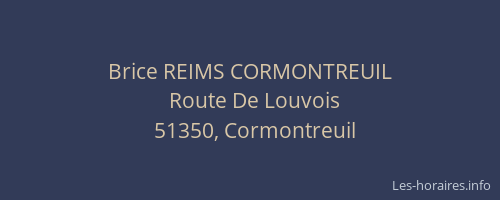 Brice REIMS CORMONTREUIL