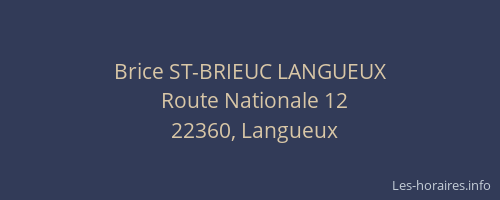 Brice ST-BRIEUC LANGUEUX
