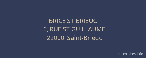 BRICE ST BRIEUC