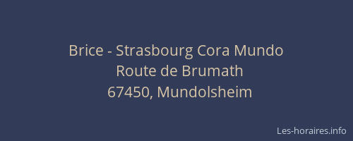 Brice - Strasbourg Cora Mundo