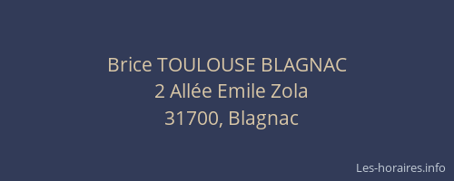 Brice TOULOUSE BLAGNAC