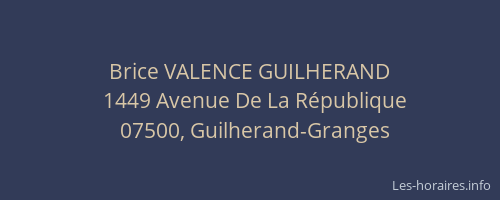 Brice VALENCE GUILHERAND