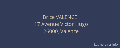 Brice VALENCE