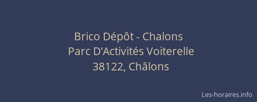 Brico D&eacute;p&ocirc;t - Chalons