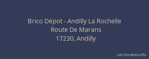 Brico Dépot - Andilly La Rochelle