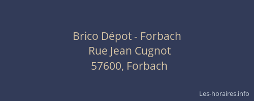 Brico D&eacute;pot - Forbach
