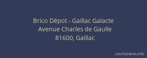 Brico Dépot - Gaillac Galacte