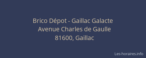 Brico D&eacute;pot - Gaillac Galacte