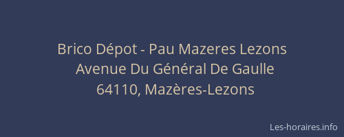 Brico Dépot - Pau Mazeres Lezons