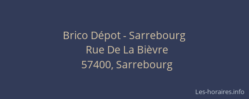 Brico D&eacute;pot - Sarrebourg