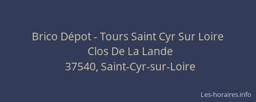 Brico D&eacute;pot - Tours Saint Cyr Sur Loire