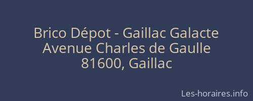 Brico Dépot - Gaillac Galacte