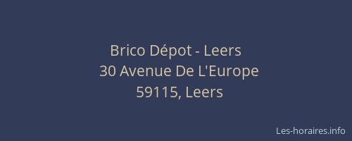 Brico Dépot - Leers