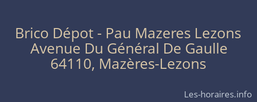 Brico Dépot - Pau Mazeres Lezons