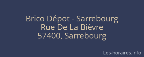 Brico Dépot - Sarrebourg