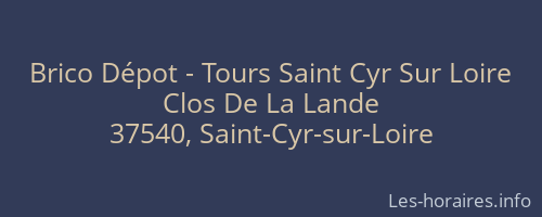 Brico Dépot - Tours Saint Cyr Sur Loire