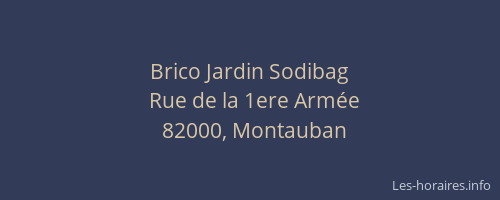Brico Jardin Sodibag