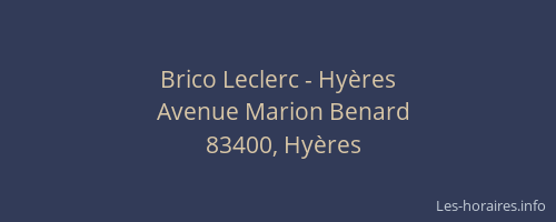 Brico Leclerc - Hyères