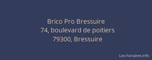 Brico Pro Bressuire
