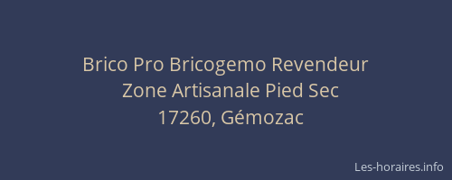 Brico Pro Bricogemo Revendeur